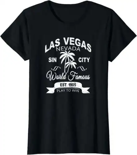 Las Vegas Vintage Retro Distressed Souvenir Vacation T-Shirt