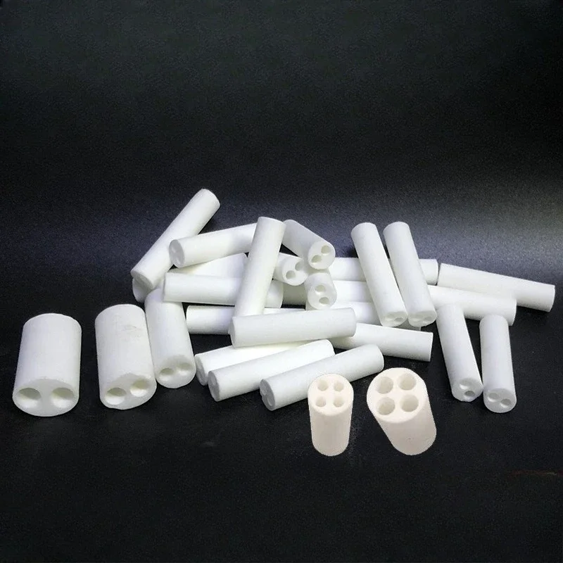 2 Hole 4 Hole Alumina Ceramic Insulating Tube High Temperature Resistance Thermocouple Sensor Spare Parts
