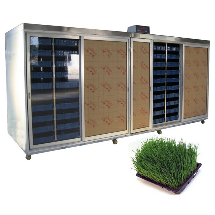 Green Hydroponic Seeds Sprouting Machine/ Animal Fodder Tray Germination House Price