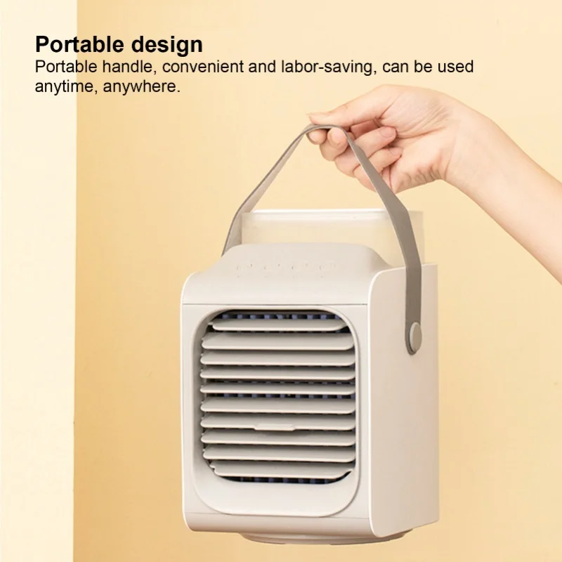 350ml Air Cooler USB Charging 90 Degree Shaking Head Spray Cooling Night Light Portable Cooling Fan