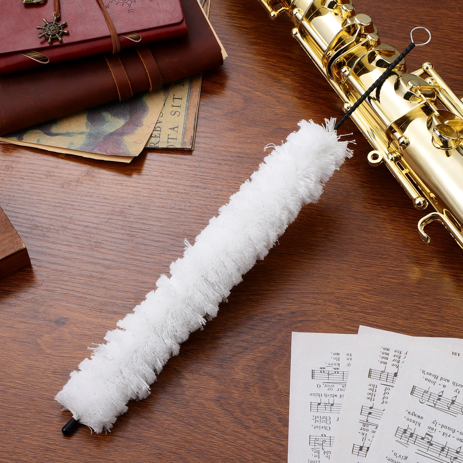 

Cleaning For Musical Instruments Cotton Dust Brush Rod Soft Flute Accessories Cleaner Twisted Wire Loop Handle Durable