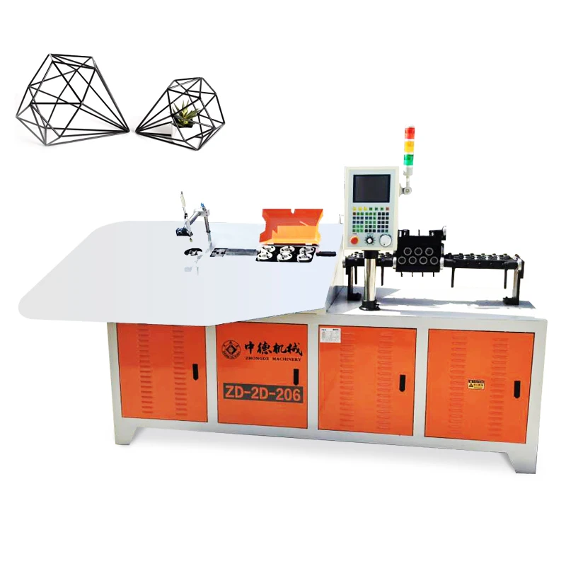 ZD-2D-206 Model Automatic 2D CNC Wire Bending Machine 2mm-6mm loading rack frame making machine