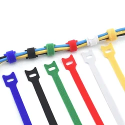 10/30/50/100PCS Detachable Cable Ties Color Reusable Nylon Ties T-Type Cable Organizer