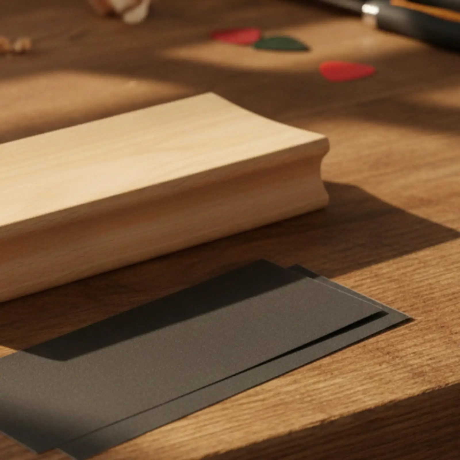 doubleRadius Fret Leveling Block 600-Grit Maple Fingerboard Sanding Block Guitar Repair Tool Comfortable Grip Ergonomic