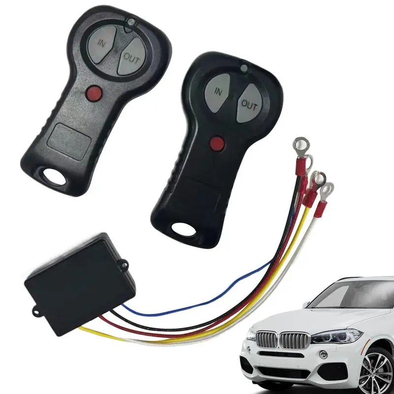 Car Winch Remote Receiver Wire Control Winch With Transmitter Kit Wireless Winches Recovery Kit Handset Controller 2 Remote