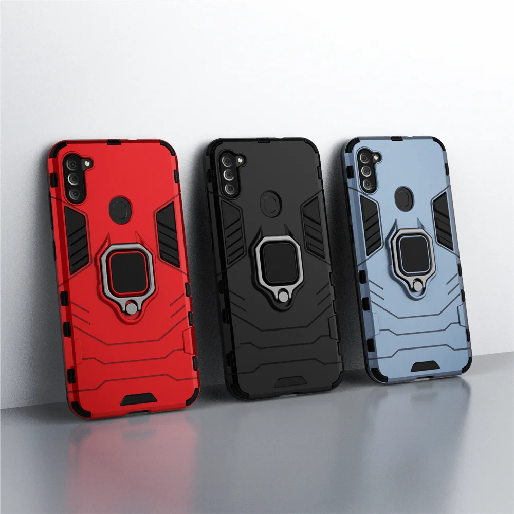 For Samsung Galaxy A11 M11 Case Shockproof Combo Ring Case For Samsung A11 M11 A 11 M 11 SM-A115F SM-M115F A115M A115U Coque