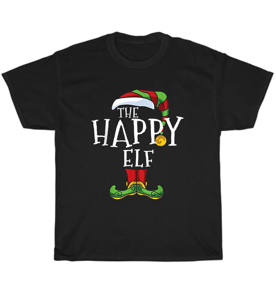 Happy Elf Matching Family Group Christmas Xmas Party T-Shirt Unisex Tee Gift NEWUnisex Summer Cotton Luxury Brand Super Size