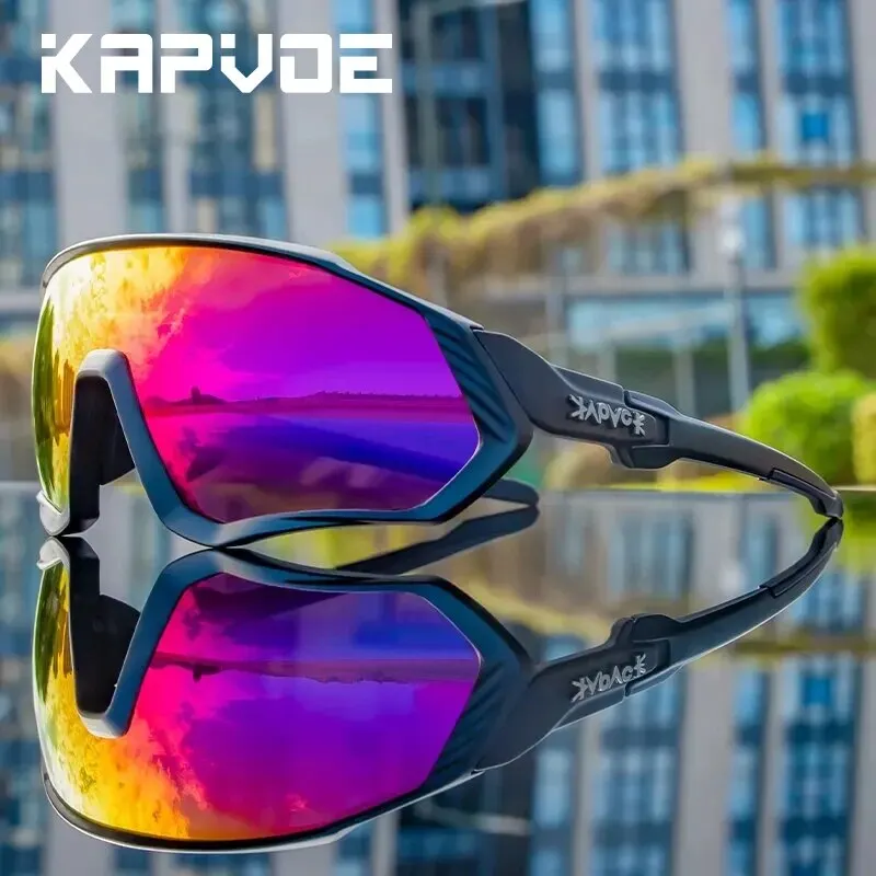 Kapvoe Cycling Sunglasses Polarized Men Women Cycling Glasses Road Mountain Bike Bicycle Goggles Sports Eyewear Fishing