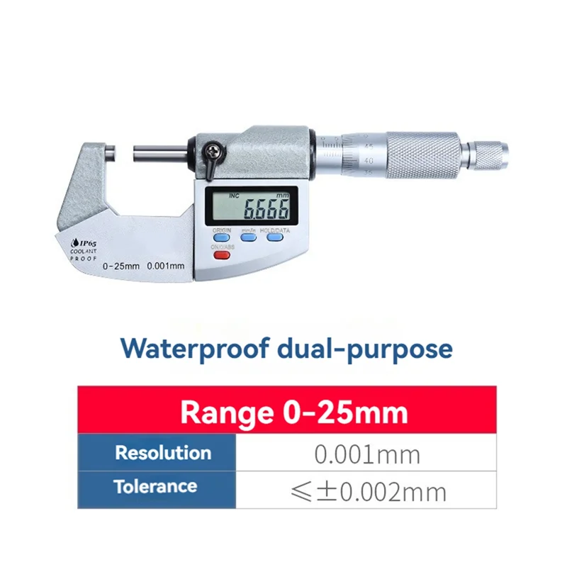 

ABRE-Digital Display 0.001Mm Micrometer IP65 Waterproof Electronic Digital Caliper Gauge