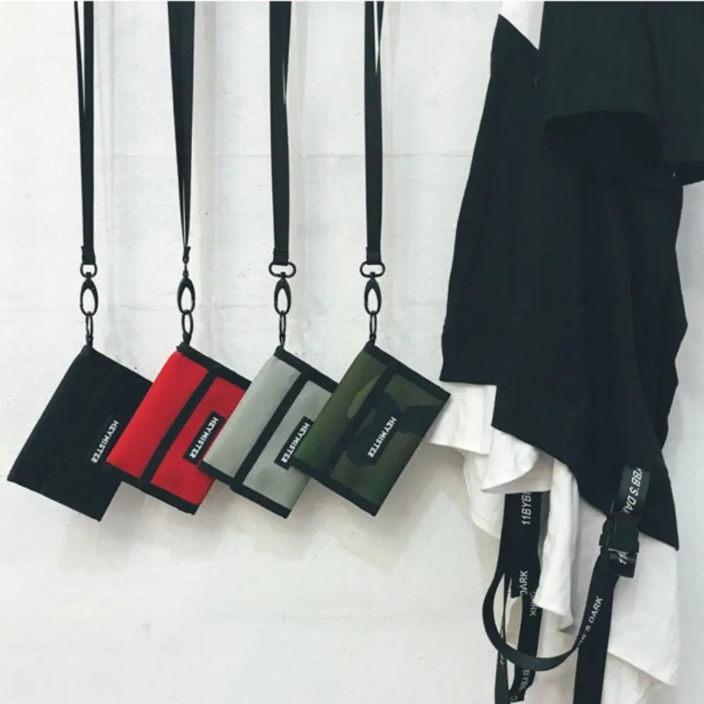 กระเป๋าเงินแบบพกพาแบบสบาย ๆน้ำหนักเบากระเป๋าใส่เหรียญป้องกันการสูญเสียพร้อมเชือกแขวนกระเป๋าถือผู้หญิง