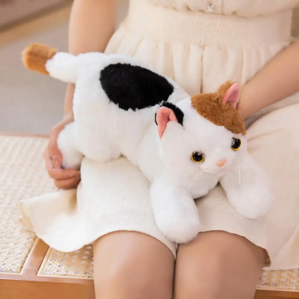 

Lovely Kitten Plush Toy Adorable Stuffed Cat Doll 3D Eyes Stuffed Animal Doll Ornament Plush Toy Companion