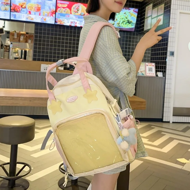

Ita Backpack Autumn High-capacity Canvas School Bag Transparent Preppy Style Girls Rucksack Teenage Display mochila Mujer Рюкзак