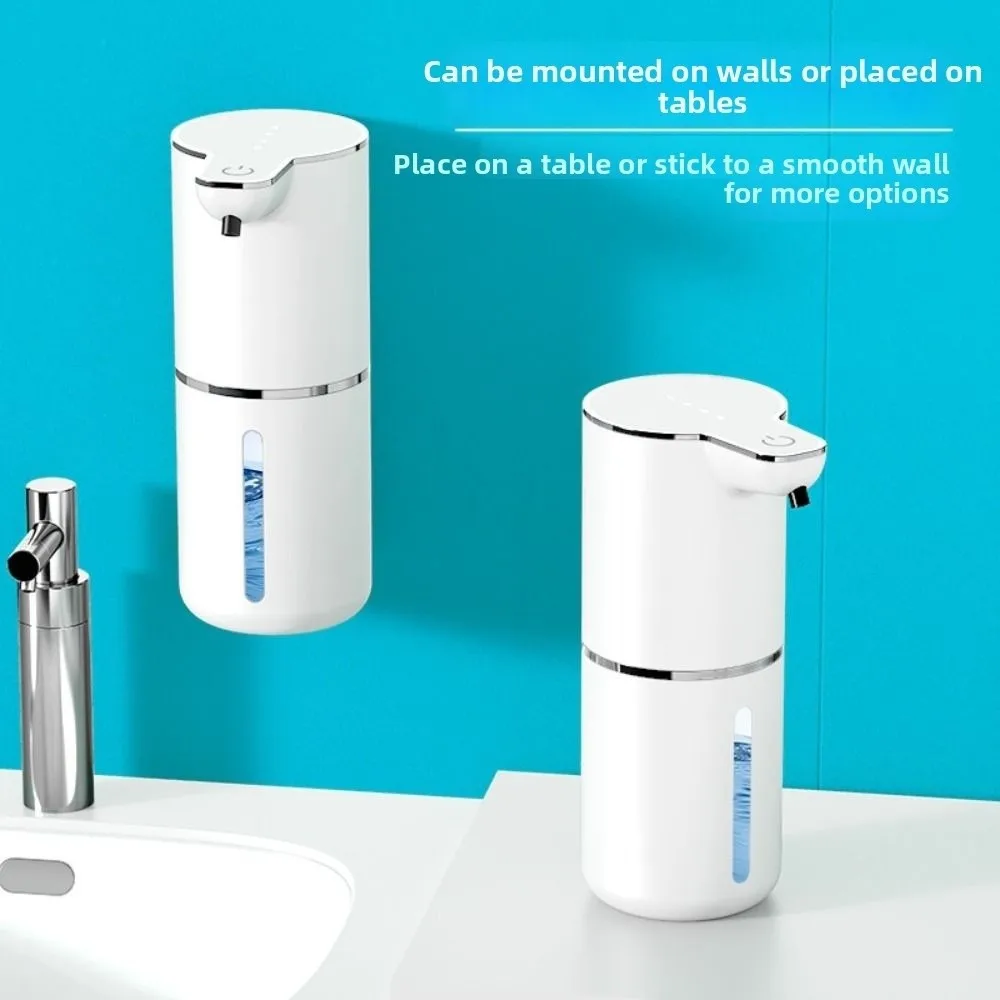 350ML Automatic Soap Dispenser Wall Mounted 4 Level Adjustable Foaming Soap Dispenser Touchless Waterproof Liquid Soap Dispenser
