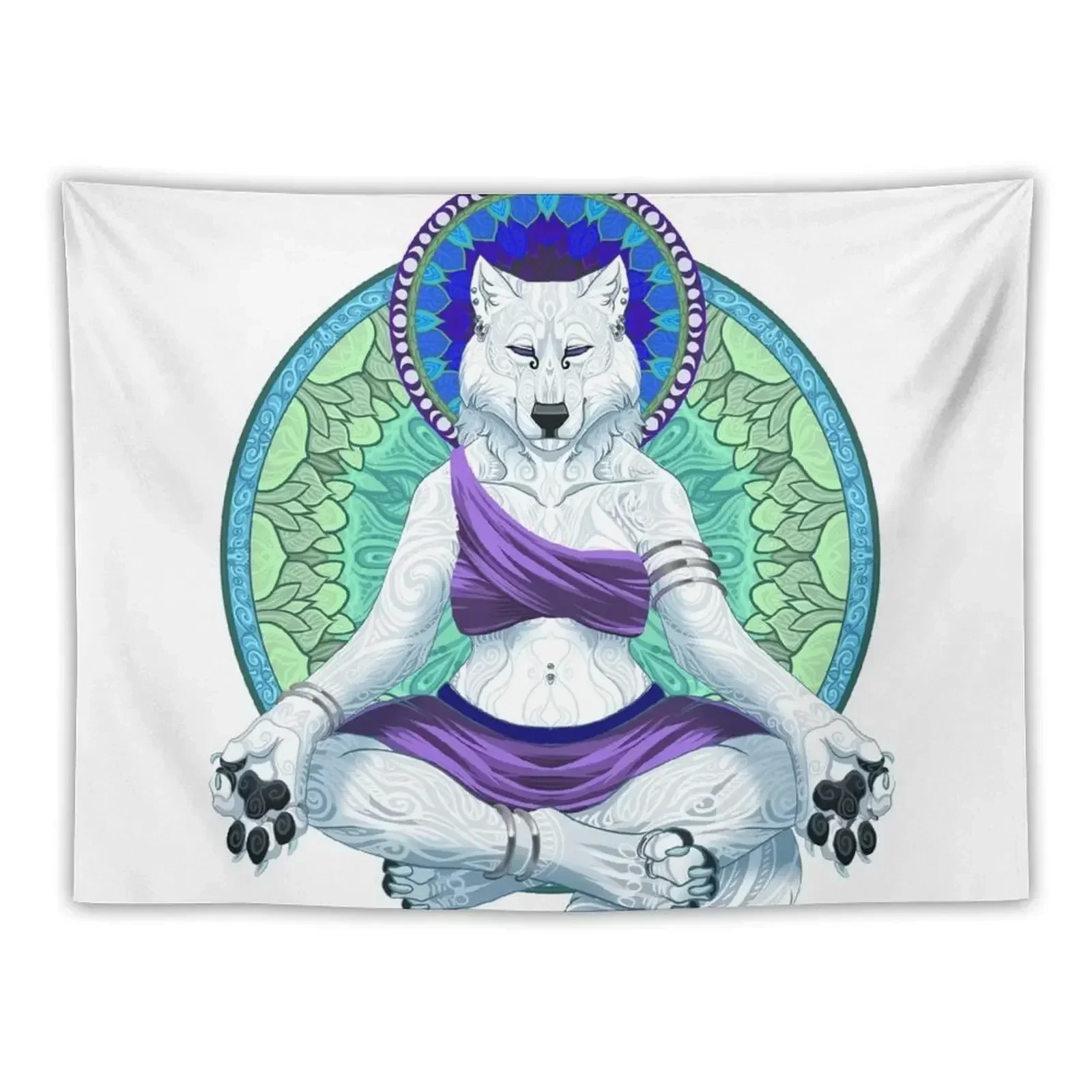 

Meditations II Wolf Woman Tapestry Outdoor Decor Wall Decoration For Bedroom Decorations For Your Bedroom Tapestry