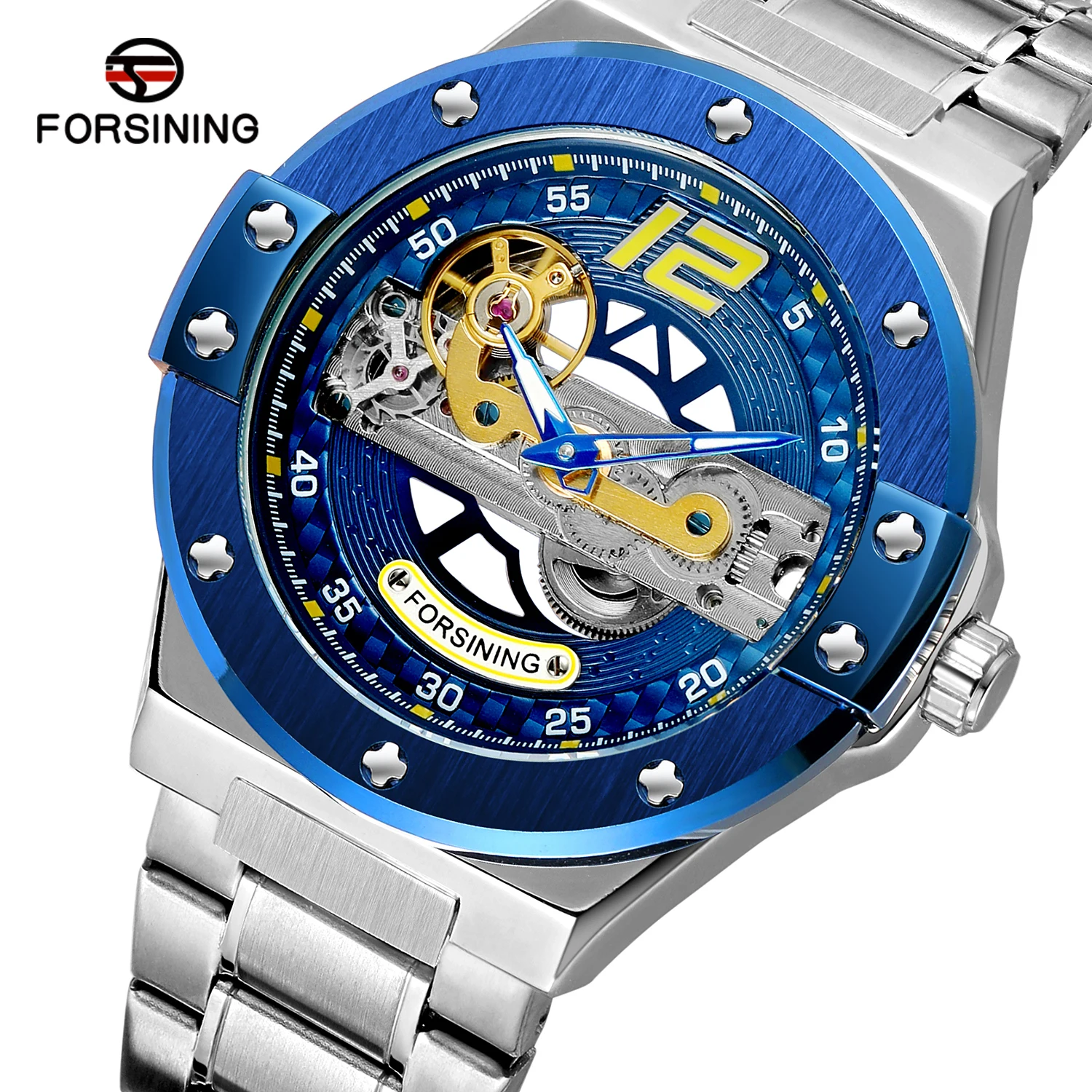 

2024 New Luxury Stainless Steel Skeleton Tourbillon Automatic Movement Man Watch Mechanical Waterproof Sport Male Wrist Watches