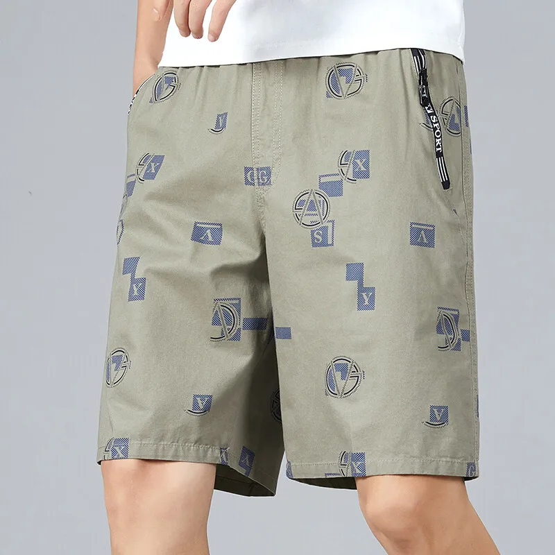 

Мужские мешковатые повседневные шорты из хлопка с завязками, летние пляжные шорты с эластичным поясом, шорты для гольфа Chino с карманами на молнии