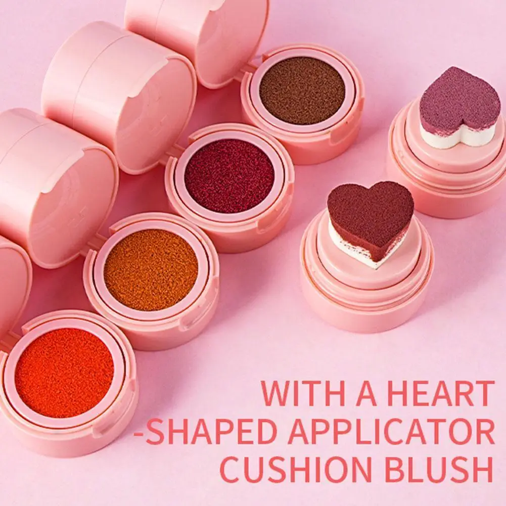 Heart Shape Face Cushion Blusher Cheek Rouge Nourishing Nude Makeup Brightening Complexion Repair Cosmetics Maquiagem For Women