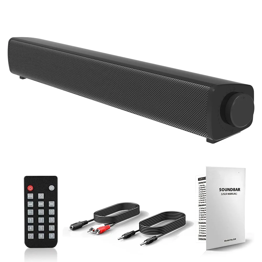 

New Sound Blaster S11A Soundbar Wireless Bluetooth Echo Wall Computer TV Remote Control Speaker TPC Power Supply Input Aux3.5