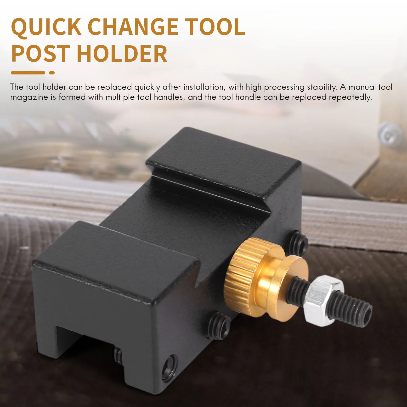 3Pcs Mini Lathe Quick Change Tools Post Holder Kit (1/4-1/2Inch), CNC Boring/Turning/Facing Holder Set