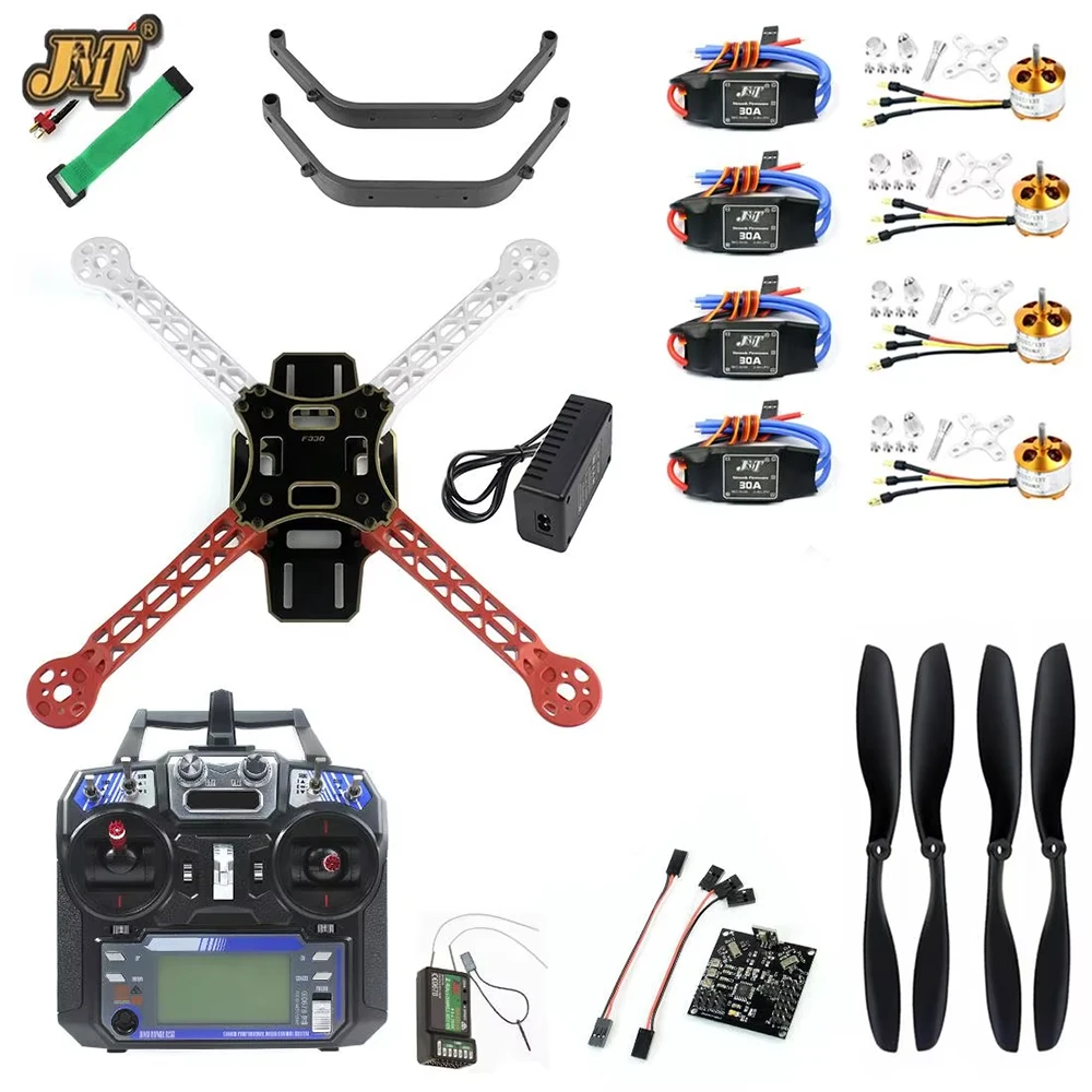 JMT Vollen Satz DIY RC Drone Quadrocopter Kit 4-achse F330 MultiCopter Rahmen KK XCOPTER V 2,9 Flight Control flysky FS-i6 Transmiter – Detail 1