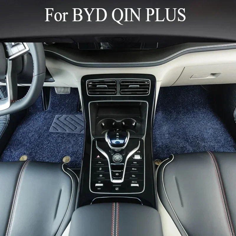 For BYD QIN PLUS DMI/EV Car Fully Surrounded Foot Mat Auto Interior Retrofit Pad Double Silk Ring Protective Mat Car Accessories