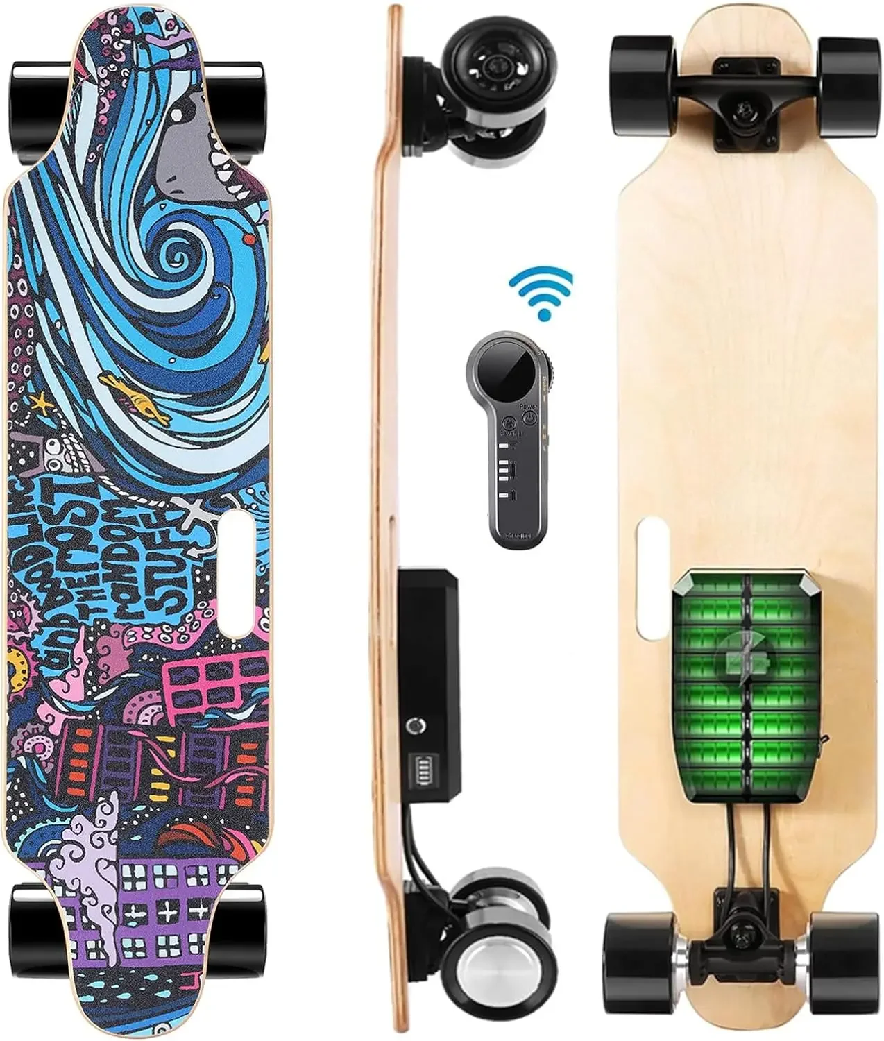 

Electric Skateboard with Remote, 700W Electric Longboard,18.6 Mph Top Speed & 12 Miles Range, Suitable for Adults & Teens