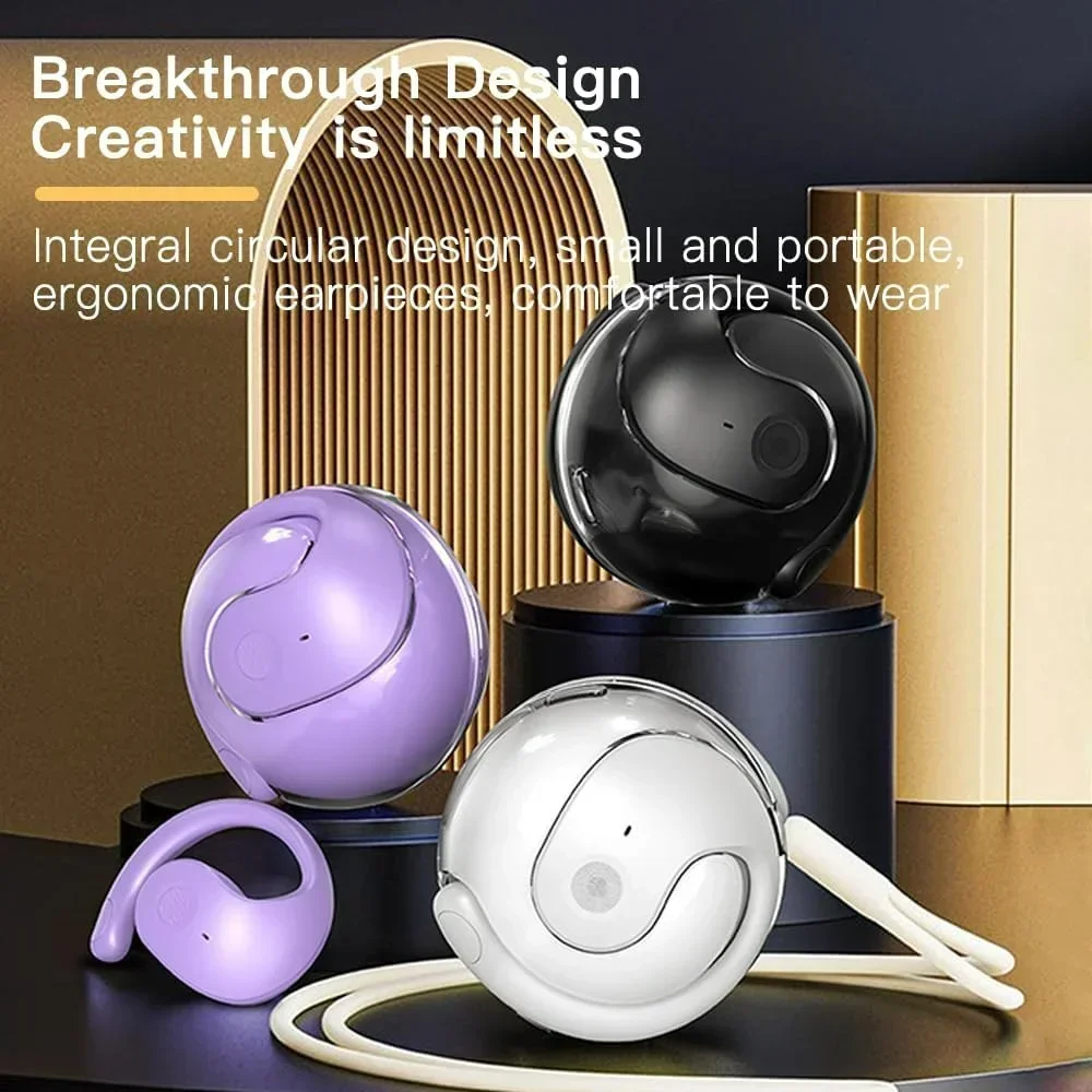 2025 New Wireless Headphones Comfortable Ear Hook Touch Control Earbuds with Mic Wireless Bluetooth Headset for Phone Earphones