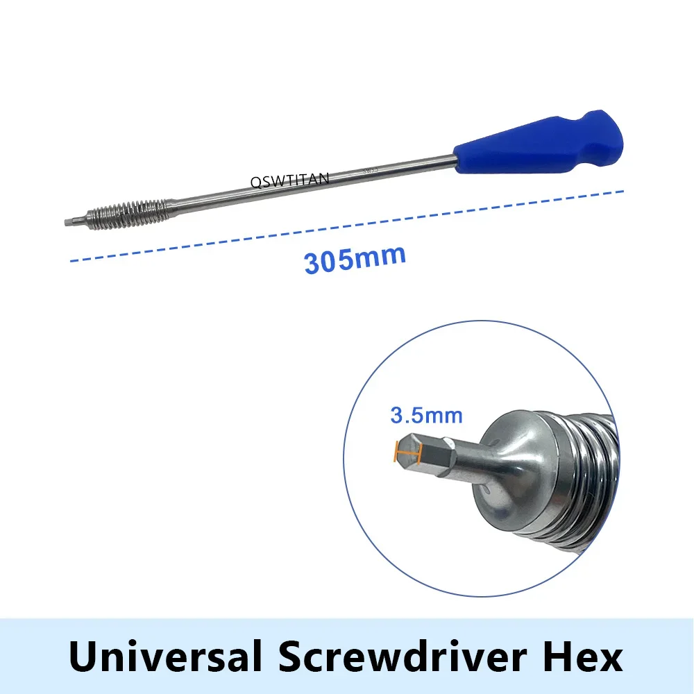 Orthopedic Universal Hex Screwdriver Bone Screw Driver  for Bone Nails Autoclavable Orthopedic Surgical Instrument