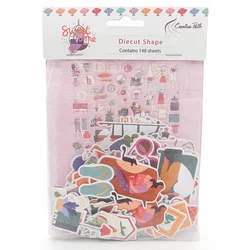 Creative Path 148pcs Sweet Home Scrapbooking Die Cuts Shapes Relax Vacation Paper Diecut Ephemera For DIY Card Making Journaling
