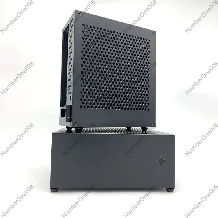 BUG-D1 DC-ATX Power Supply Half Height Mini ITX Case Soft Router Aluminum Alloy Barebone Chassis for Computer