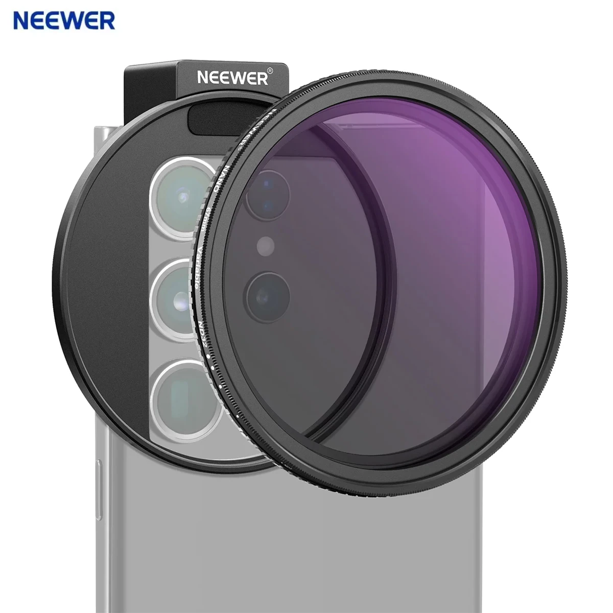

NEEWER 67 мм набор переменных фильтров для объектива телефона ND2-ND32, зажим для телефона с резьбовым переходновым кольцом/холодный башмак/блокирующая ручка