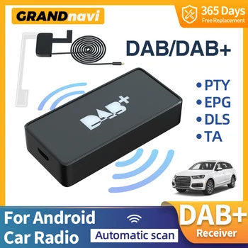 Grandnavi Car DAB+ Digital Radio Box DAB+ Receiver Antenna Aerial USB Interface Portable Android Car Radio Stereo