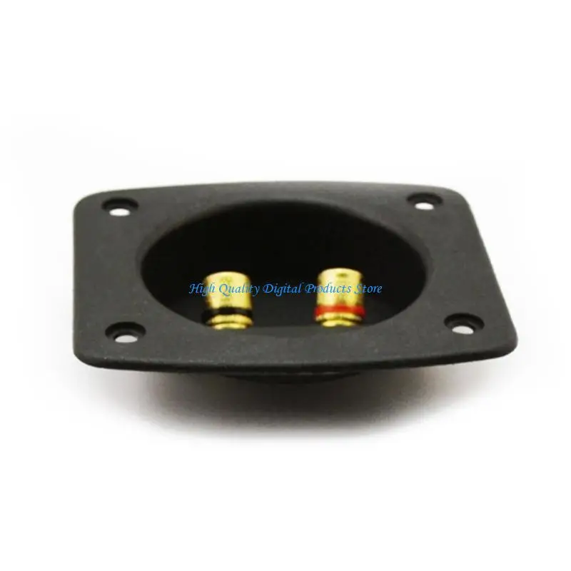 U2JE 2PCS DIYホームカーステレオ2ウェイスピーカーボックスターミナルラウンドスクエアスプリングカップコネクタバインディングポストインストール