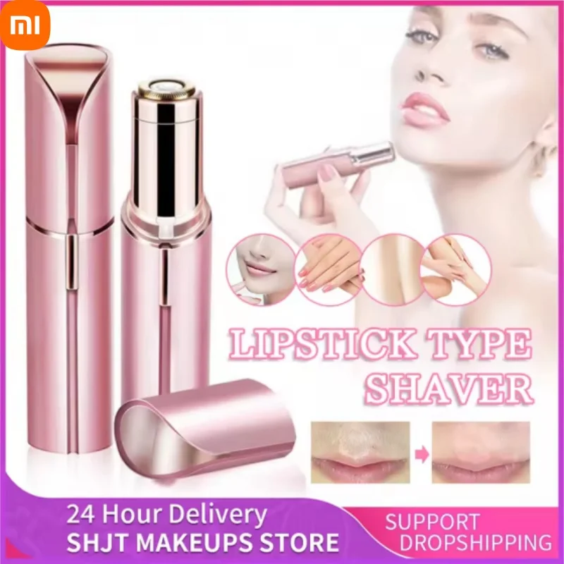 Xiaomi Electric Eyebrow Trimmer Mini Eye Brow Epilator Portable Women Effective Facial Lipstick Shape Painless Razor Shaver Tool