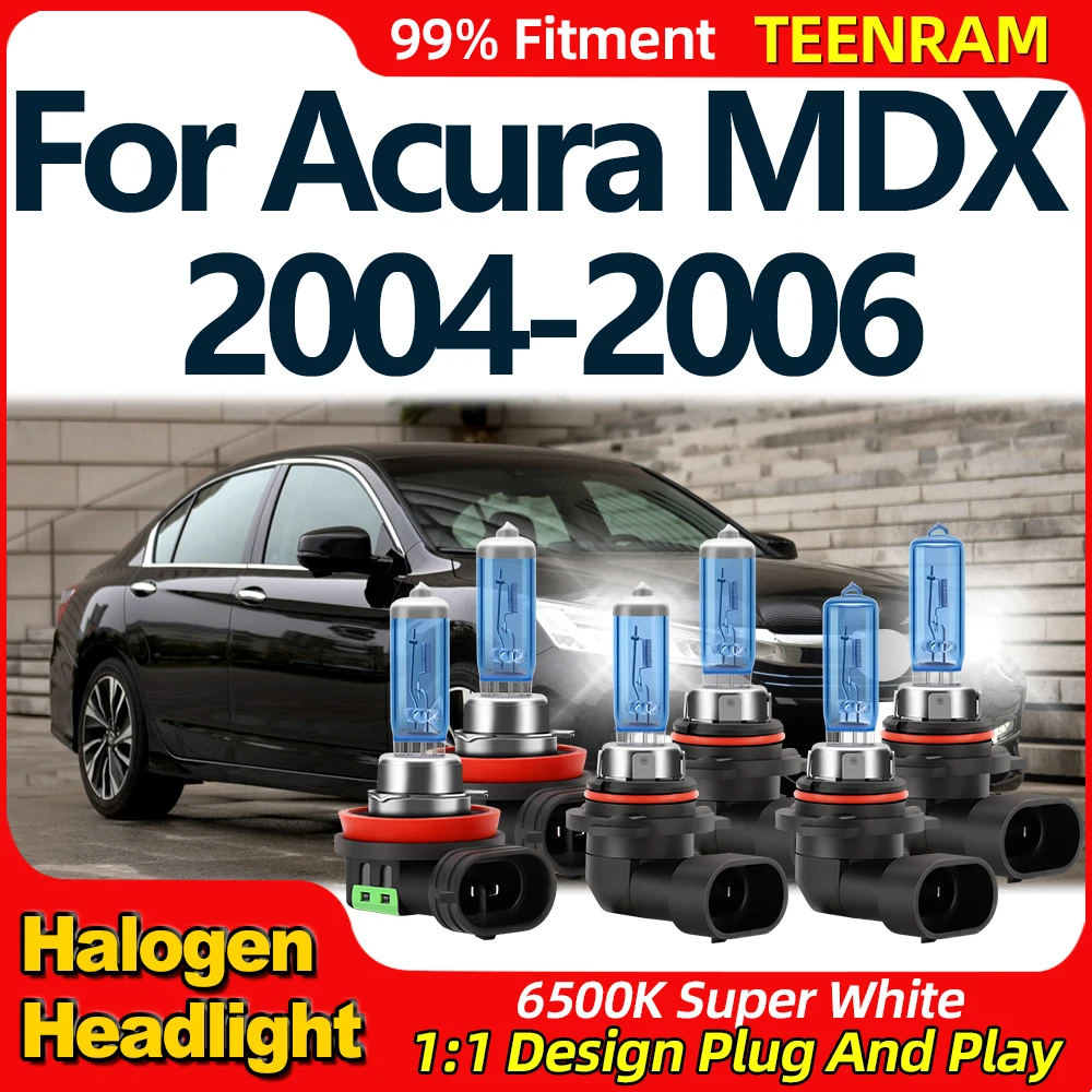 

30000LM Super Bright Halogen Headlight Bulbs 12V Fog Lamps 6500K Super White Auto Headlamps For Acura MDX 2004 2005 2006