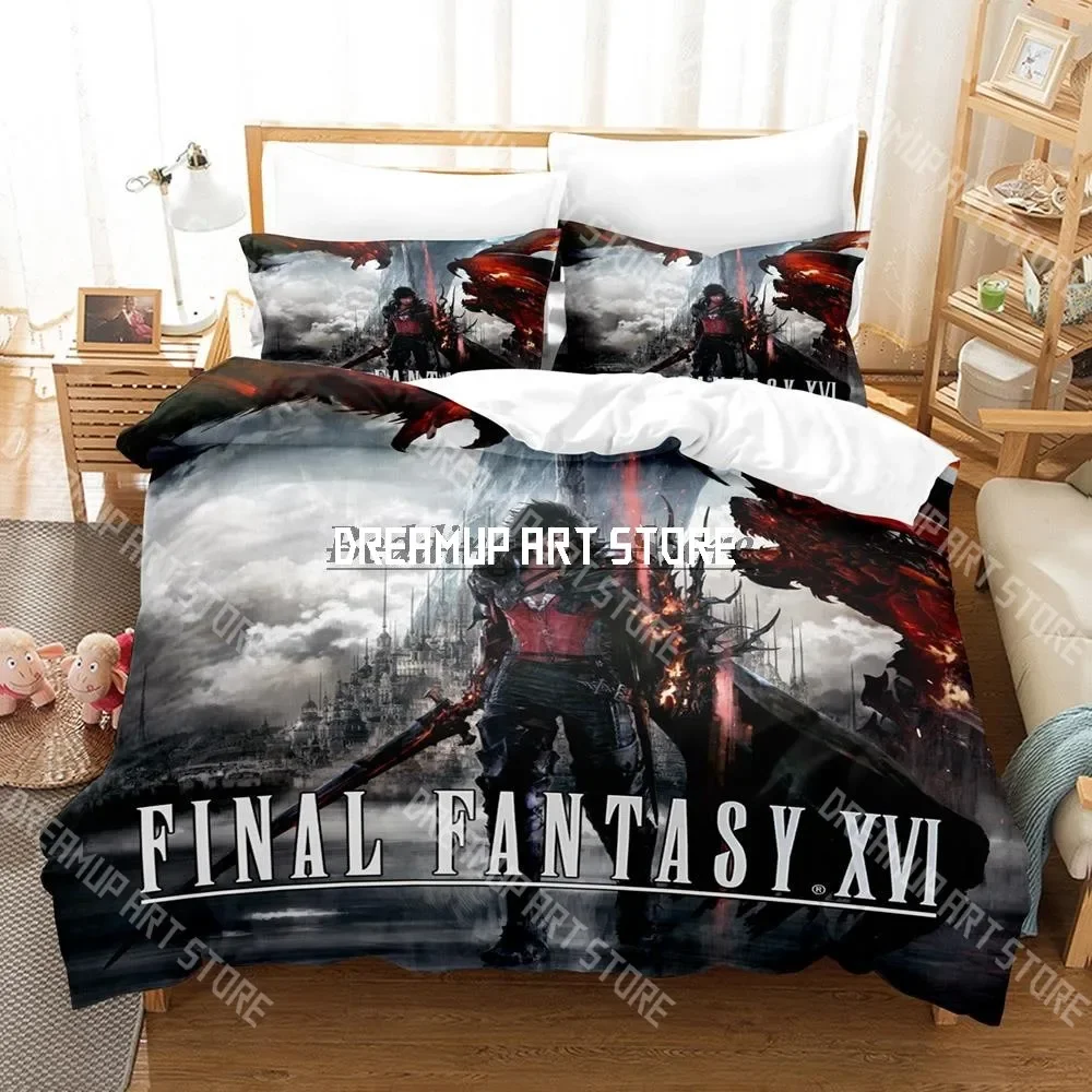 2026 Final Fantasy Bedding Set Single Twin Full Queen King Size Bed Set Aldult Kid Bedroom Duvetcover Sets Anime Bed Sheet Set