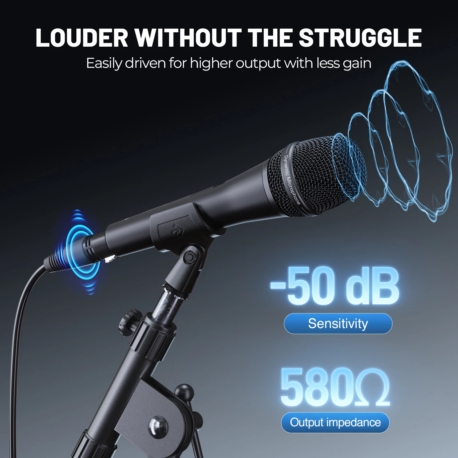 PM-26S | Wired Dynamic Supercardioid Vocal Microphone with ON/OFF Switch