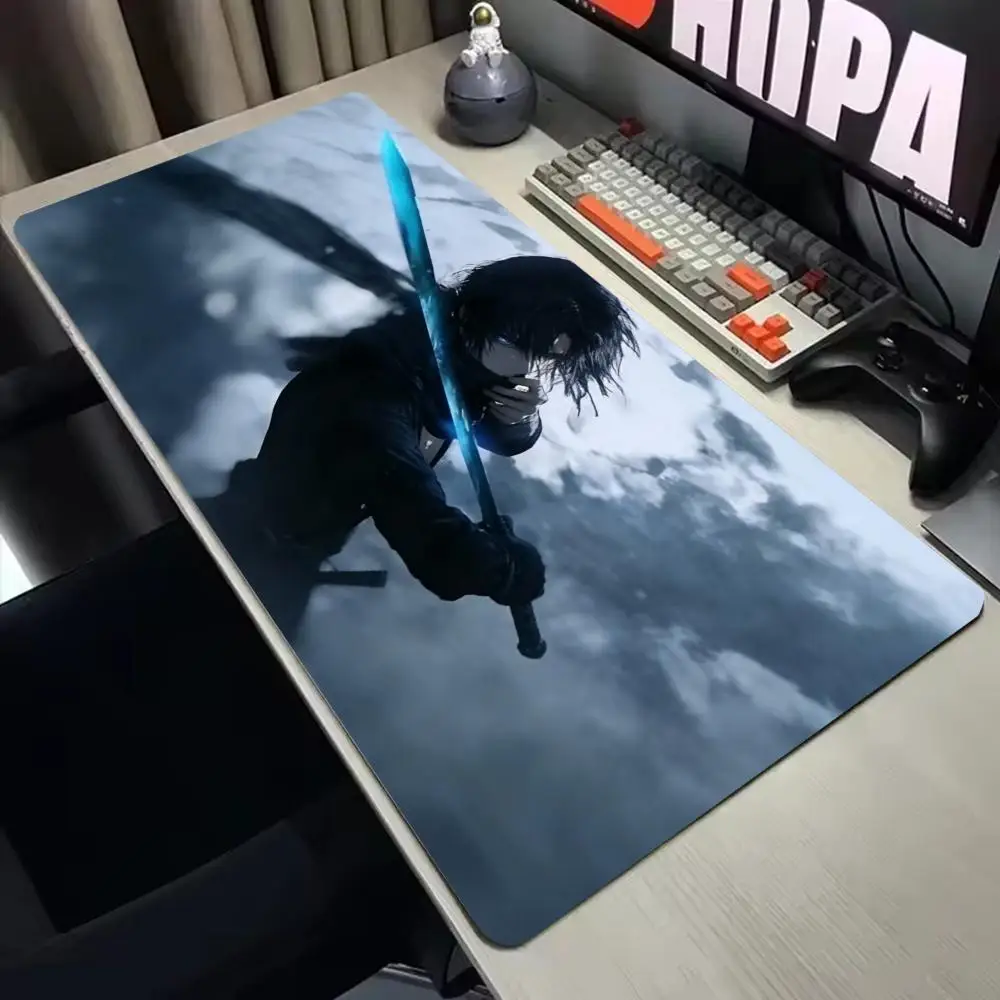 mouse-pad-grande-dark-sword-anime-para-jogos-tapete-de-mesa-gamer-com-luz-azul-samurai-acessorio-antiderrapante-para-teclado-de-computador-pc-gamer