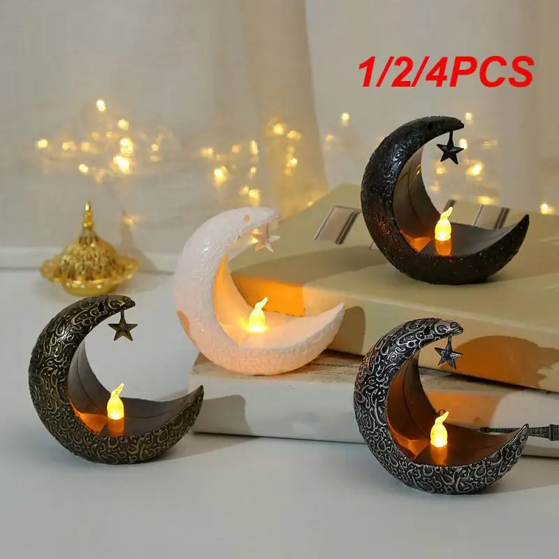 

1/2/4PCS Wind Lantern Electronic Candle Light Arabic Style Beautifully Must Have Colorful High Demand