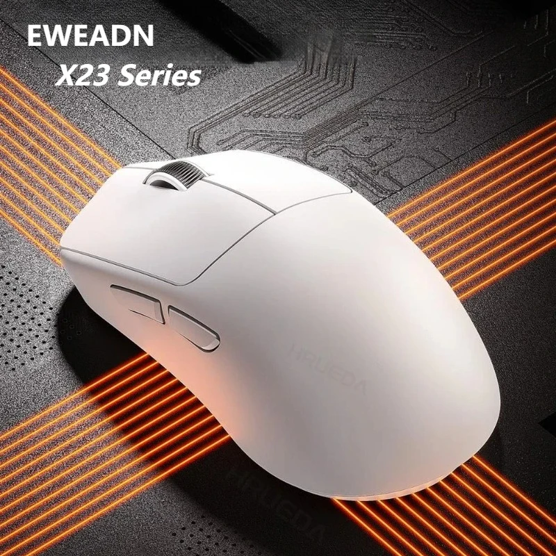

New EWEADN X23 Series Tri Mode Wireless Mouse Ergonomic Lightweight Low Latency PAW3395 Office Gaming Mouse Office Gaming Mouse
