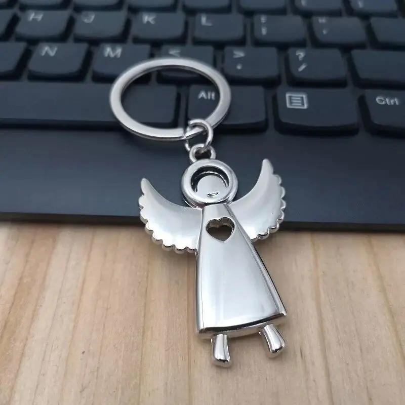 Hot Angel Keychain Key Ring Angel Key Chain Key Holder High Quality Portachiavi Chaveiro Llaveros Bag Charm Gift