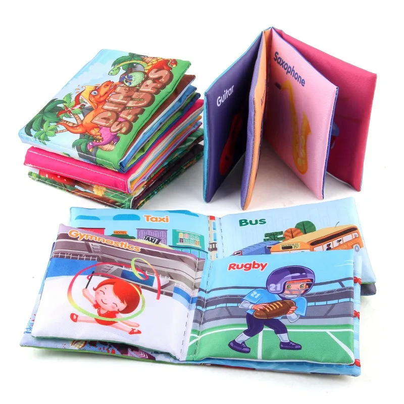 Infant Early Education Cloth Book - Durable Tear-Resistant Interactive Toy with Sound Paper for Baby Development view 5