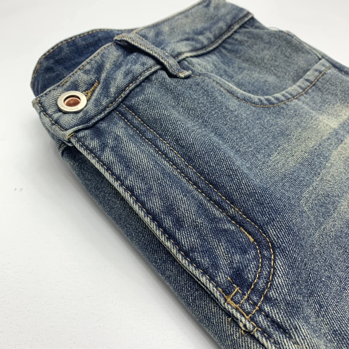 

Heavyweight Winter Plus Velvet Loose Straight Denim Jeans American Retro Washing Distressed Workwear Trousers Men
