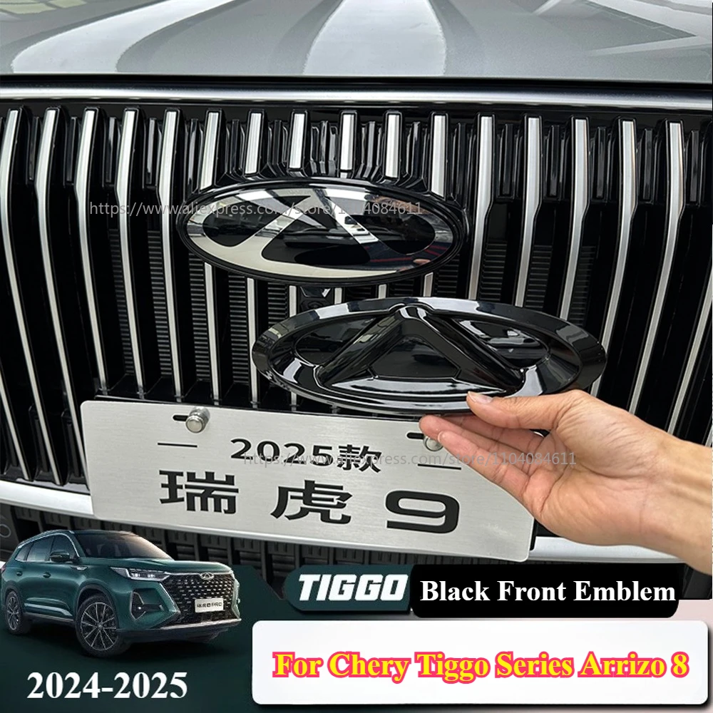 Dla Chery Tiggo 8 Plus/Pro Arrizo 8 e+ -in Hybrid 2025 Czarny Przedni Emblemat Modyfikacja Tiggo 9 7 Naklejka Pokrywająca Style Logo