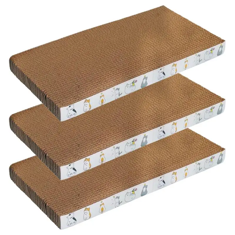 

Scratch Boards For Indoor Cats Scratch Pad For Cats 3x Corrugated Paper Kitten Anti-Scratch Pet Supplies Toys For Grinding Claw