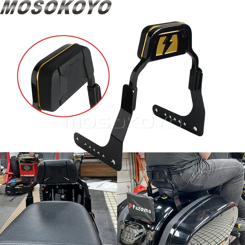 

For Harley Low Rider ST FXLRST FXRST 117 Sport Glide FLSB Motorcycle Rear Passenger Backrest Sissy Bar Cushion Upgrade 2018-2025