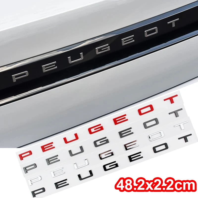 

ABS Car Rear Trunk Emblem Sticker for Peugeot 107 206 207 208 301 306 307 308 407 508 3008 4008 5008 Tail Letter Badge Decals