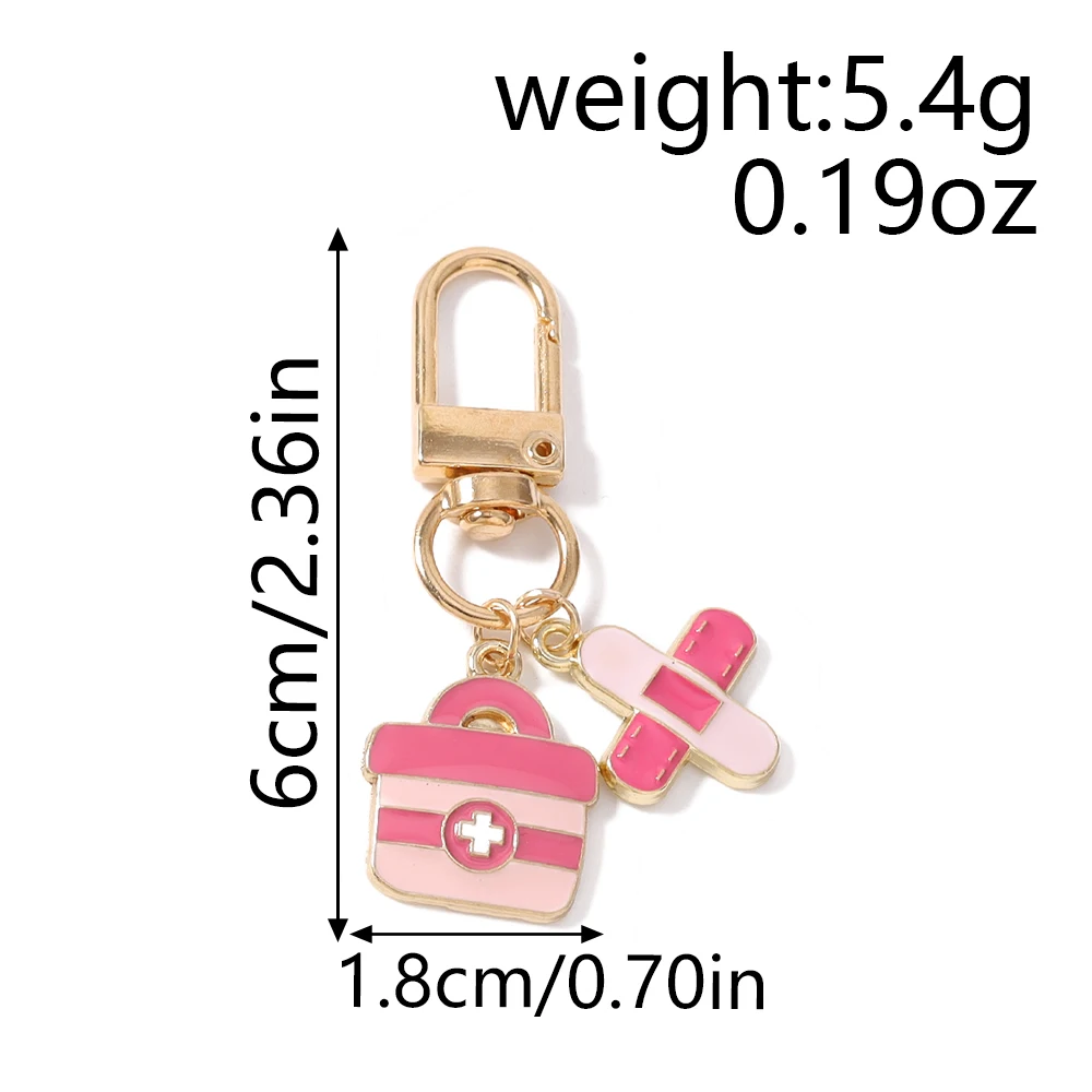 Aihua Cartoon Infusionspumpe Thermometer Chirurgische Maske Schlüsselanhänger Medizinische Werkzeuge Anhänger Für Frauen Männer Krankenschwester Arzt Geschenke – Detail 2