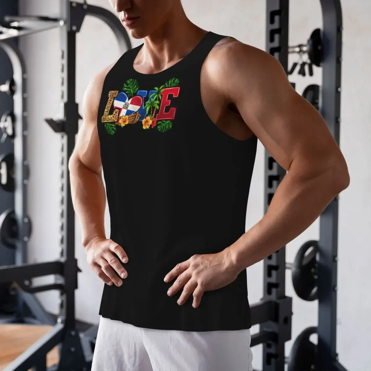 Quick Dry Flag Of The Dominican Republic Gym Tank Muscle Sleeveless Shirt Bodybuilding Breathable Vest