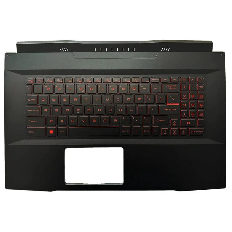 

New Palmrest Cover Keyboard Full RED Backlit For MSI Katana GF76 MS-17L1 MS-17L3